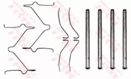 PFK286 TRW Комплектующие, колодки дискового тормоза