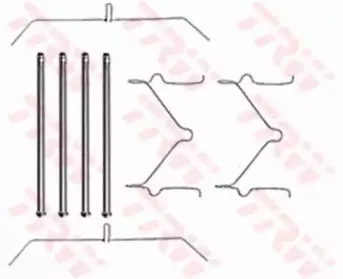 PFK290 TRW Комплектующие, колодки дискового тормоза