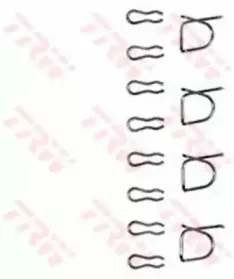 PFK68 TRW Комплектующие, колодки дискового тормоза