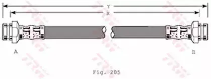 PHA183 TRW Тормозной шланг