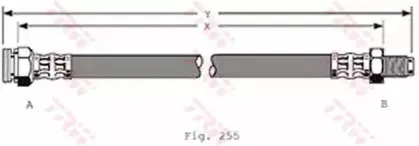 PHB376 TRW Тормозной шланг