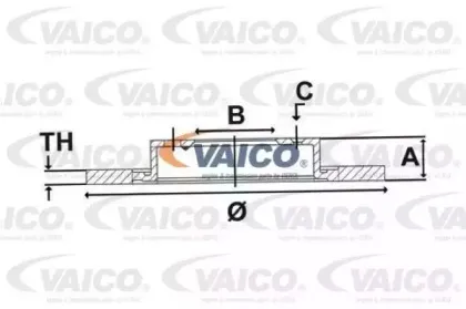 V30-80042 VAICO Тормозной диск