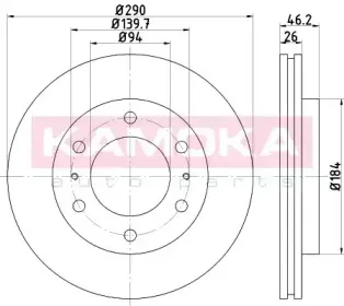1031008 KAMOKA Тормозной диск