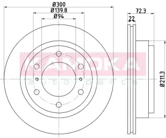 1031011 KAMOKA Тормозной диск