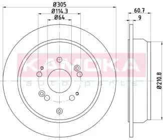 1031029 KAMOKA Тормозной диск