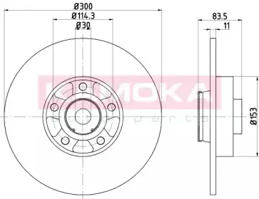 1031072 KAMOKA Тормозной диск