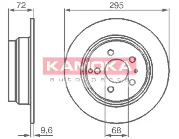 1031104 KAMOKA Тормозной диск