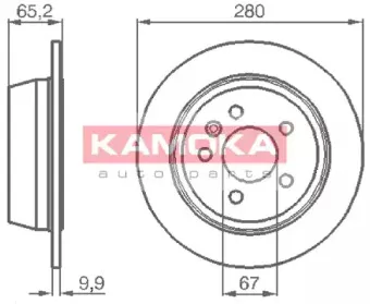 1031722 KAMOKA Тормозной диск