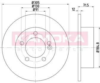 103196 KAMOKA Тормозной диск