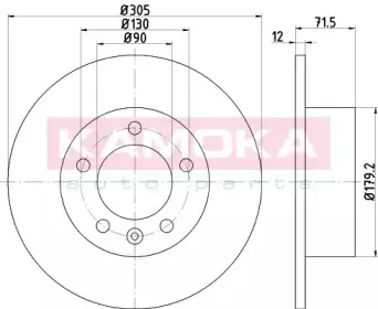 103197 KAMOKA Тормозной диск