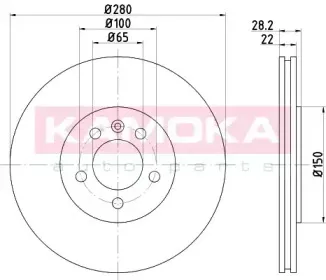 103223 KAMOKA Тормозной диск