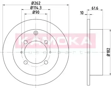 1032282 KAMOKA Тормозной диск
