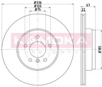 103230 KAMOKA Тормозной диск
