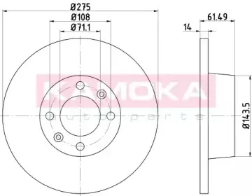 1032314 KAMOKA Тормозной диск