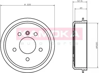 104045 KAMOKA Тормозной барабан