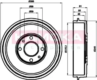 104047 KAMOKA Тормозной барабан