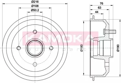 104063 KAMOKA Тормозной барабан