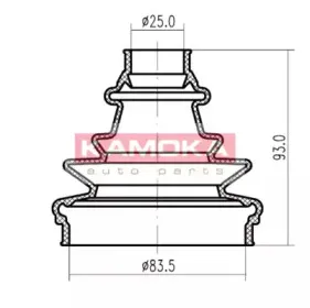 1147036 KAMOKA Пыльник, приводной вал