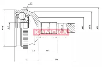 6634 KAMOKA Шарнирный комплект, приводной вал