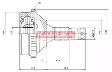 6948 KAMOKA Шарнирный комплект, приводной вал
