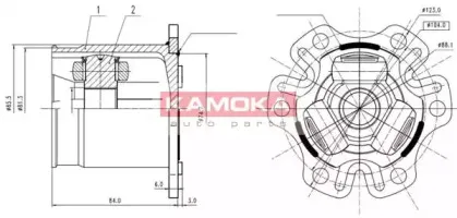 8709 KAMOKA Шарнирный комплект, приводной вал