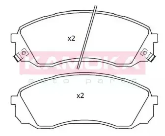 JQ101263 KAMOKA Комплект тормозных колодок, дисковый тормоз