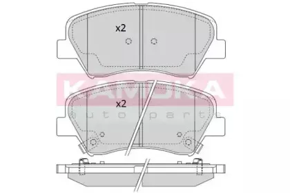 JQ101270 KAMOKA Комплект тормозных колодок, дисковый тормоз