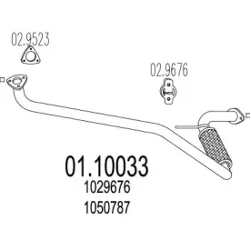 01.10033 MTS Труба выхлопного газа