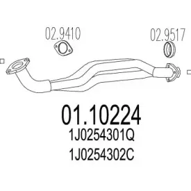 01.10224 MTS Труба выхлопного газа