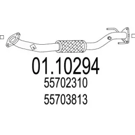01.10294 MTS Труба выхлопного газа