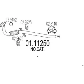 01.11250 MTS Труба выхлопного газа