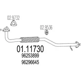 01.11730 MTS Труба выхлопного газа