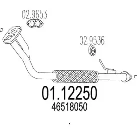 01.12250 MTS Труба выхлопного газа