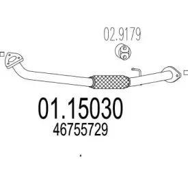 01.15030 MTS Труба выхлопного газа