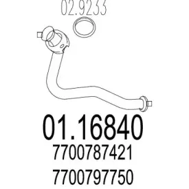 01.16840 MTS Труба выхлопного газа