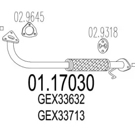 01.17030 MTS Труба выхлопного газа