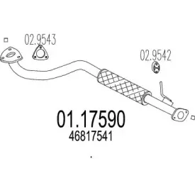 01.17590 MTS Труба выхлопного газа