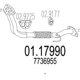 01.17990 MTS Труба выхлопного газа