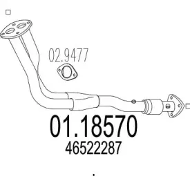 01.18570 MTS Труба выхлопного газа