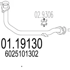 01.19130 MTS Труба выхлопного газа
