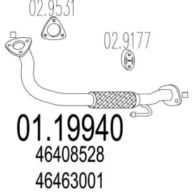 01.19940 MTS Труба выхлопного газа