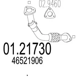 01.21730 MTS Труба выхлопного газа