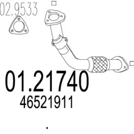 01.21740 MTS Труба выхлопного газа