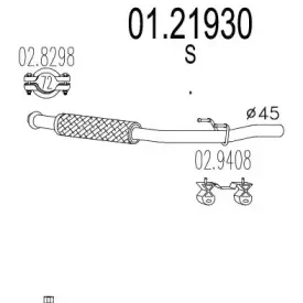 01.21930 MTS Труба выхлопного газа