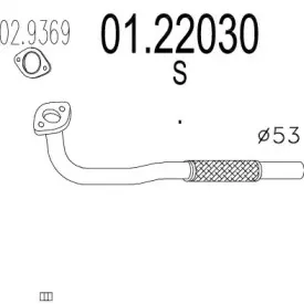 01.22030 MTS Труба выхлопного газа