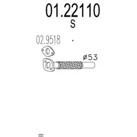 01.22110 MTS Труба выхлопного газа