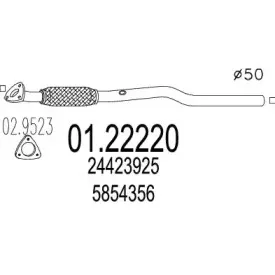 01.22220 MTS Труба выхлопного газа