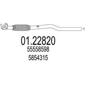01.22820 MTS Труба выхлопного газа