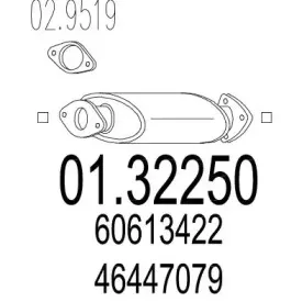 01.32250 MTS Предглушитель выхлопных газов