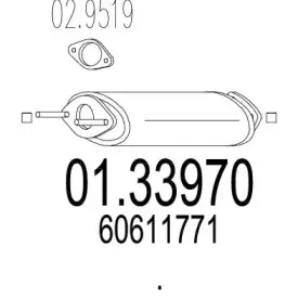 01.33970 MTS Предглушитель выхлопных газов